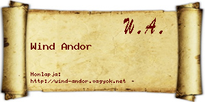 Wind Andor névjegykártya