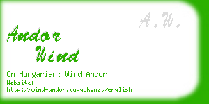 andor wind business card